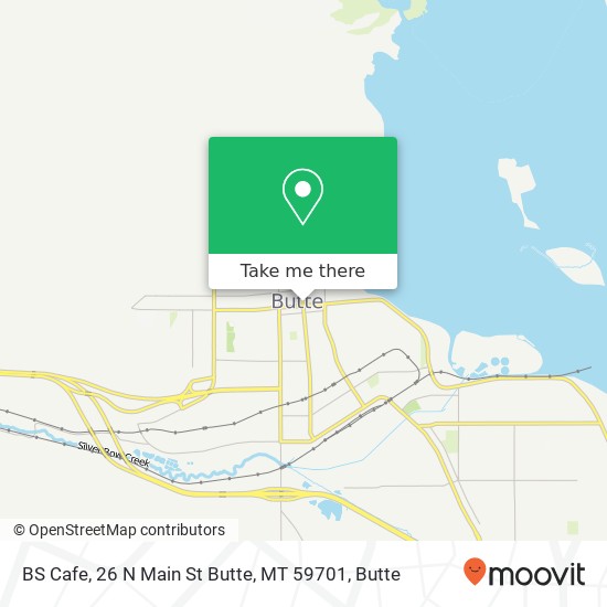 Mapa de BS Cafe, 26 N Main St Butte, MT 59701