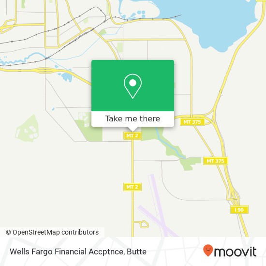 Mapa de Wells Fargo Financial Accptnce