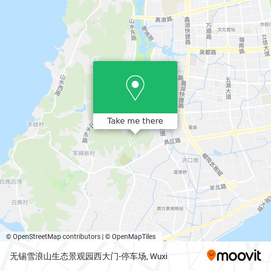无锡雪浪山生态景观园西大门-停车场 map
