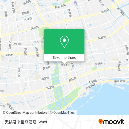 无锡君来世尊酒店 map