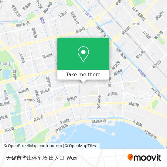 无锡市华庄停车场-出入口 map