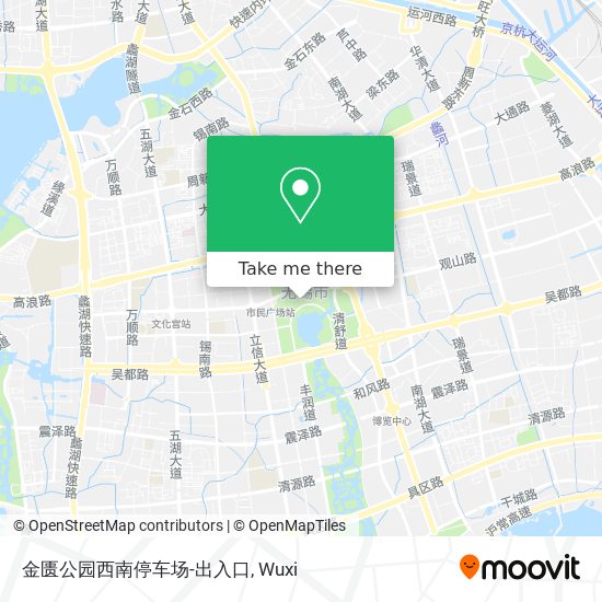 金匮公园西南停车场-出入口 map