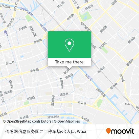 传感网信息服务园西二停车场-出入口 map
