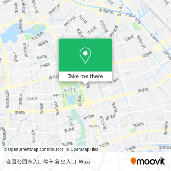 金匮公园东入口停车场-出入口 map