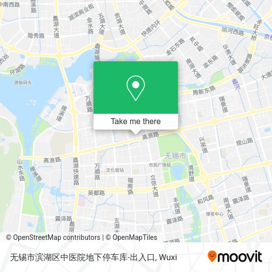 无锡市滨湖区中医院地下停车库-出入口 map