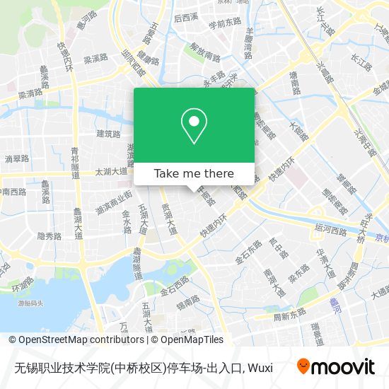 无锡职业技术学院(中桥校区)停车场-出入口 map