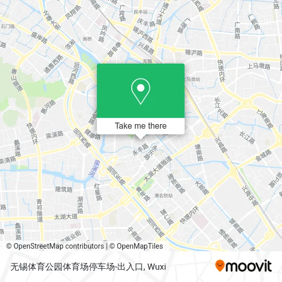 无锡体育公园体育场停车场-出入口 map