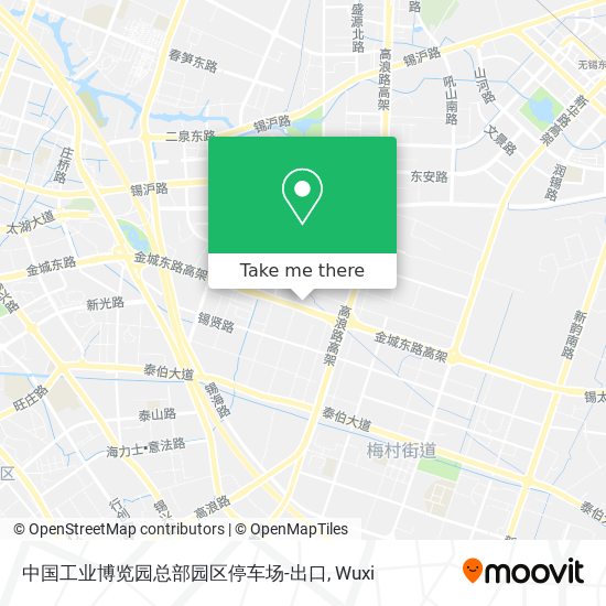 中国工业博览园总部园区停车场-出口 map