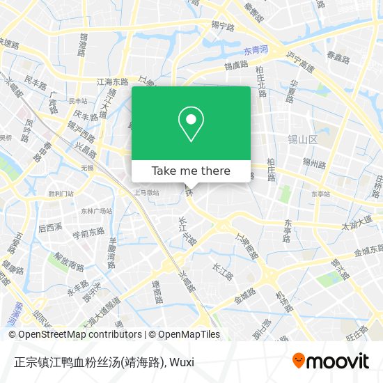 正宗镇江鸭血粉丝汤(靖海路) map