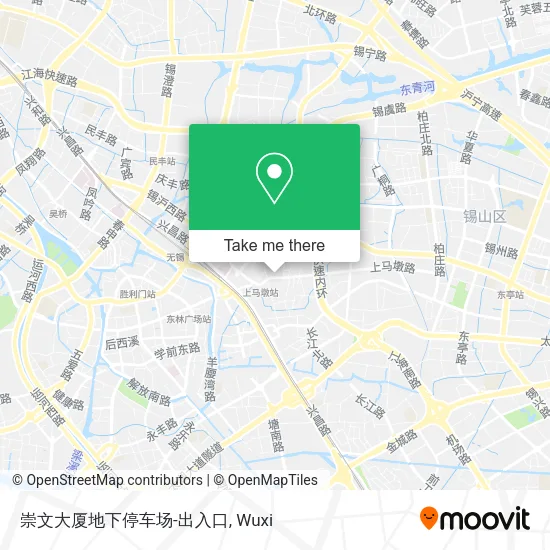 崇文大厦地下停车场-出入口 map