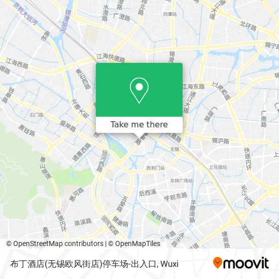 布丁酒店(无锡欧风街店)停车场-出入口 map