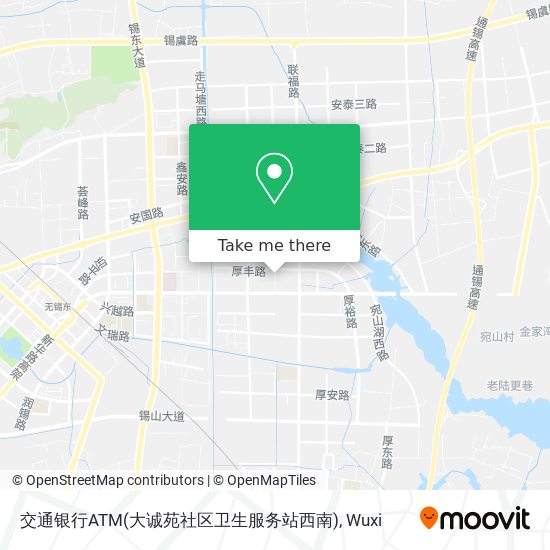 交通银行ATM(大诚苑社区卫生服务站西南) map