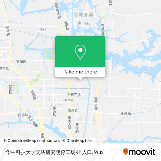 华中科技大学无锡研究院停车场-出入口 map