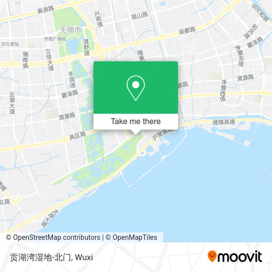贡湖湾湿地-北门 map