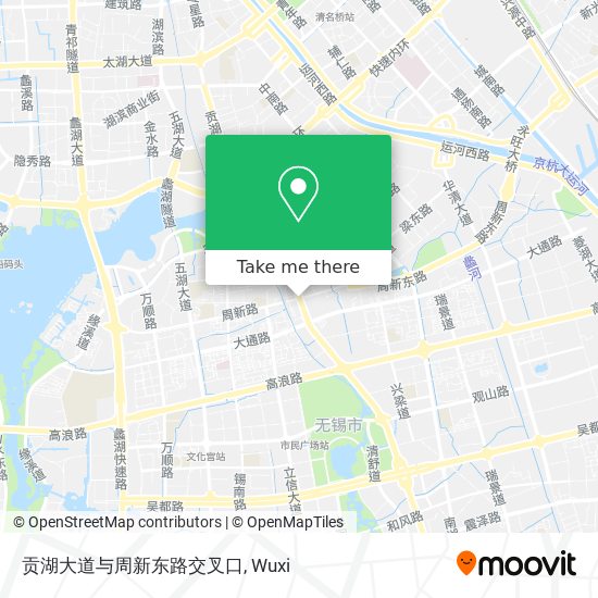 贡湖大道与周新东路交叉口 map