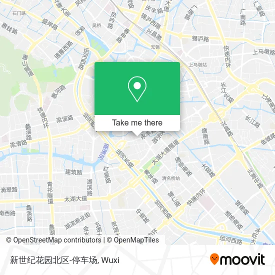 新世纪花园北区-停车场 map