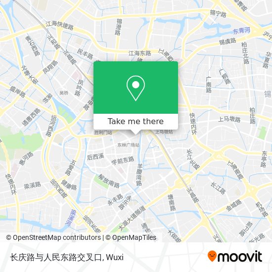 长庆路与人民东路交叉口 map