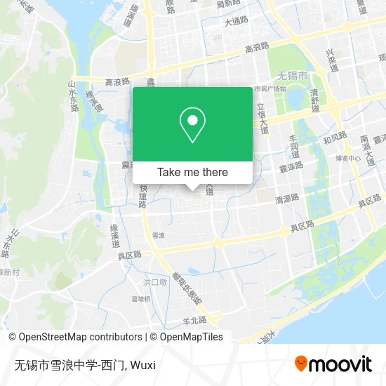 无锡市雪浪中学-西门 map