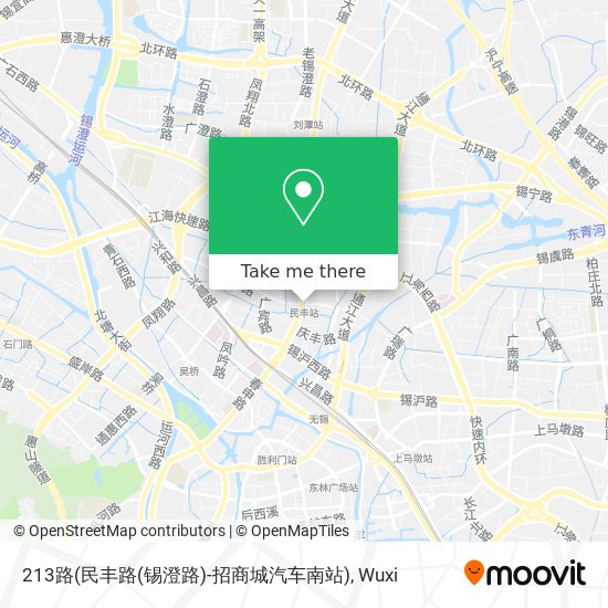 213路(民丰路(锡澄路)-招商城汽车南站) map