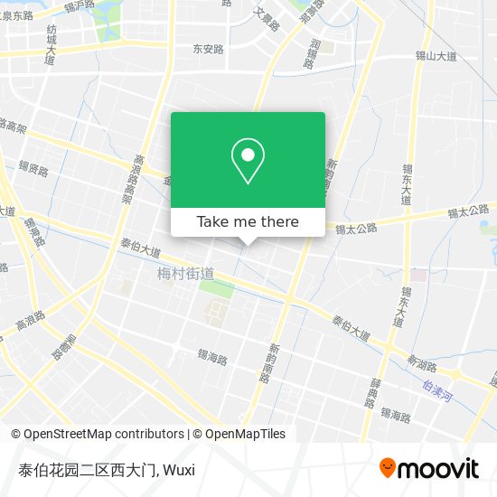 泰伯花园二区西大门 map