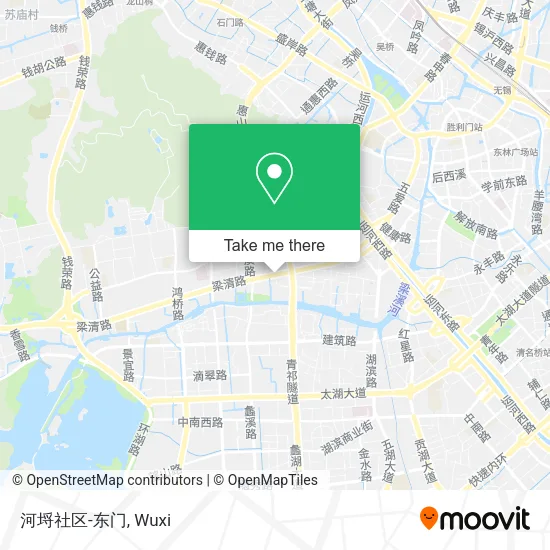 河埒社区-东门 map