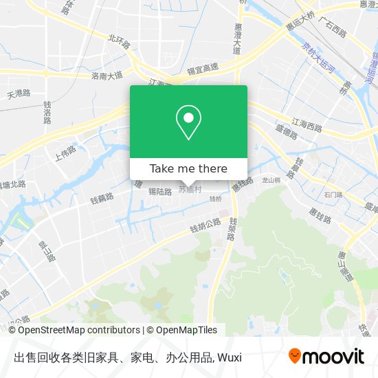 出售回收各类旧家具、家电、办公用品 map