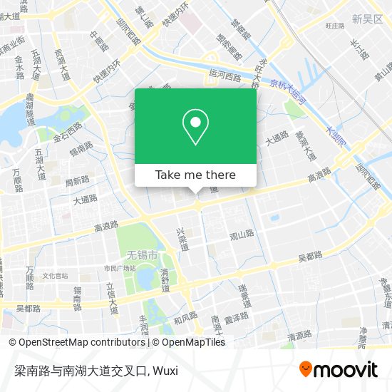 梁南路与南湖大道交叉口 map