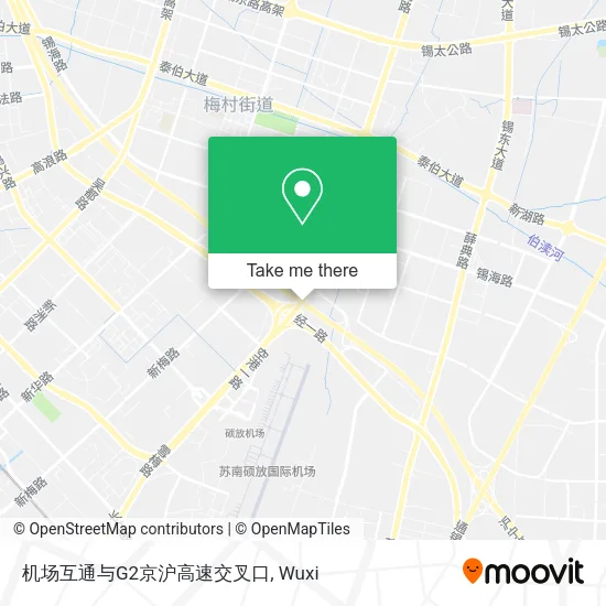 机场互通与G2京沪高速交叉口 map