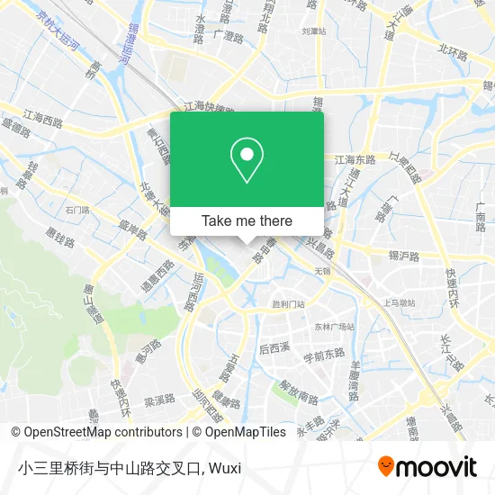 小三里桥街与中山路交叉口 map