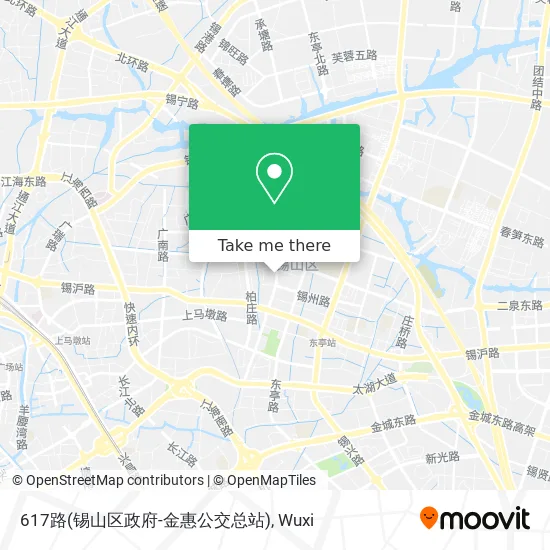 617路(锡山区政府-金惠公交总站) map