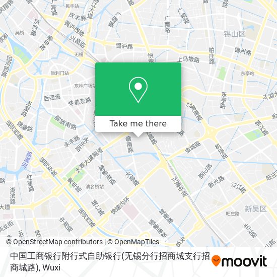 中国工商银行附行式自助银行(无锡分行招商城支行招商城路) map