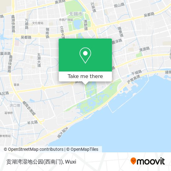 贡湖湾湿地公园(西南门) map