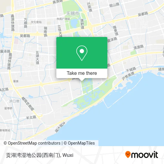贡湖湾湿地公园(西南门) map