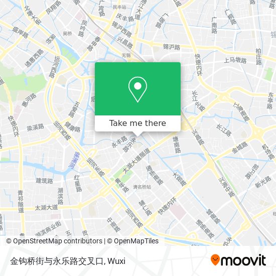 金钩桥街与永乐路交叉口 map