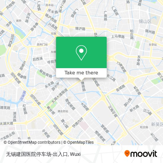 无锡建国医院停车场-出入口 map