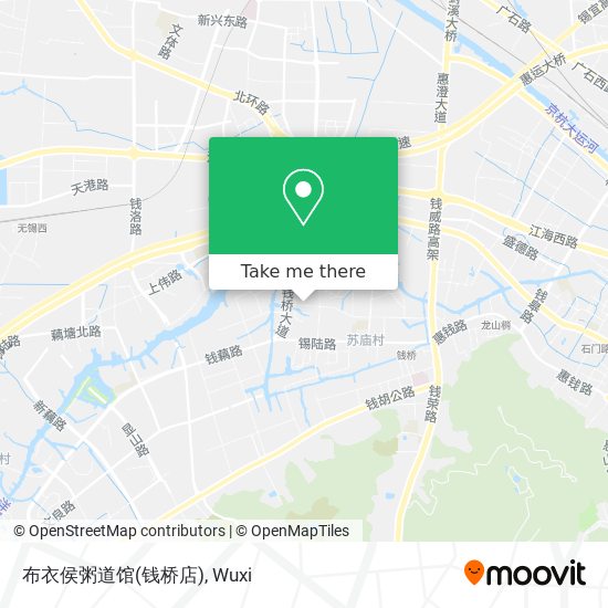布衣侯粥道馆(钱桥店) map