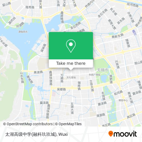 太湖高级中学(融科玖玖城) map