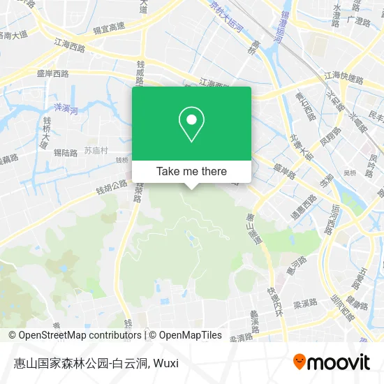 惠山国家森林公园-白云洞 map