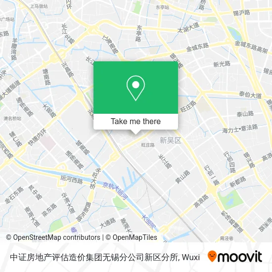中证房地产评估造价集团无锡分公司新区分所 map