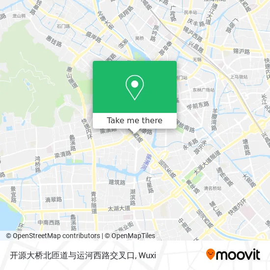 开源大桥北匝道与运河西路交叉口 map