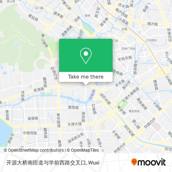 开源大桥南匝道与学前西路交叉口 map