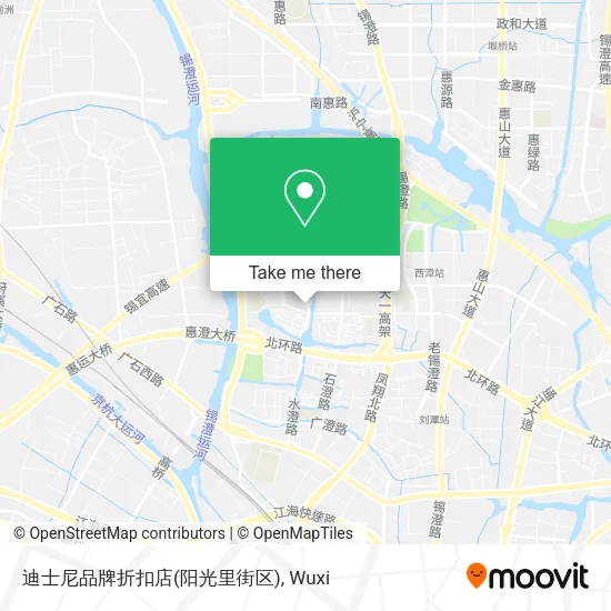 迪士尼品牌折扣店(阳光里街区) map