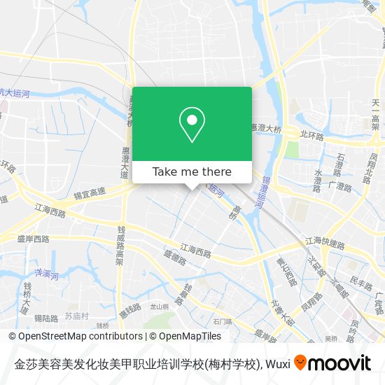金莎美容美发化妆美甲职业培训学校(梅村学校) map