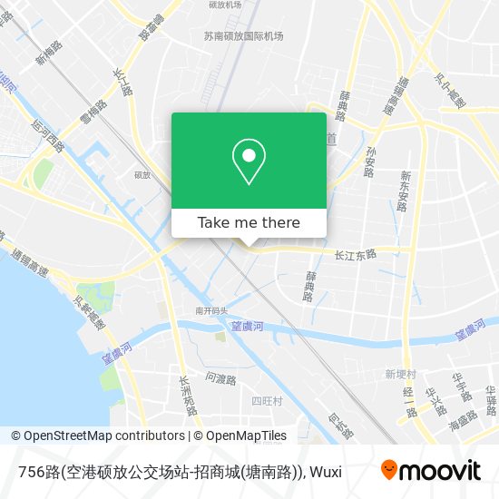 756路(空港硕放公交场站-招商城(塘南路)) map