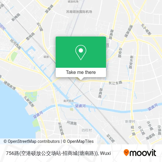 756路(空港硕放公交场站-招商城(塘南路)) map