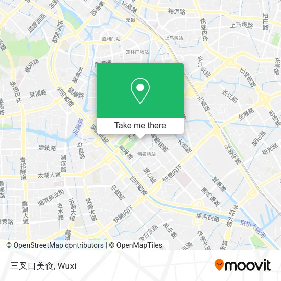 三叉口美食 map