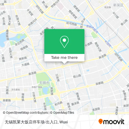 无锡凯莱大饭店停车场-出入口 map