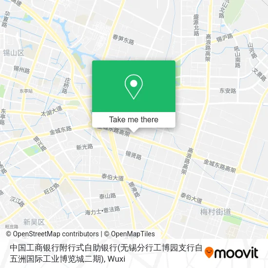 中国工商银行附行式自助银行(无锡分行工博园支行自五洲国际工业博览城二期) map