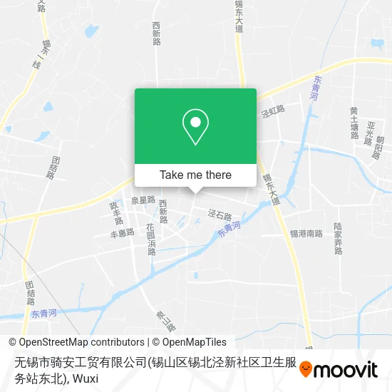 无锡市骑安工贸有限公司(锡山区锡北泾新社区卫生服务站东北) map