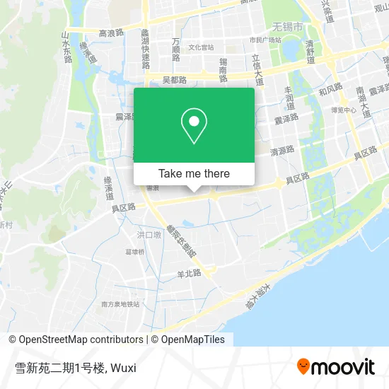 雪新苑二期1号楼 map